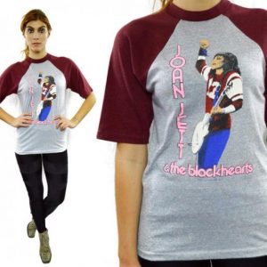 Vintage 80s JOAN JETT & The Blackhearts Rock Jersey T Shirt
