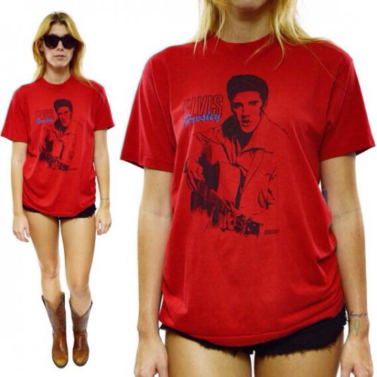 Vintage 80s Elvis Presley The King T Shirt Sz L