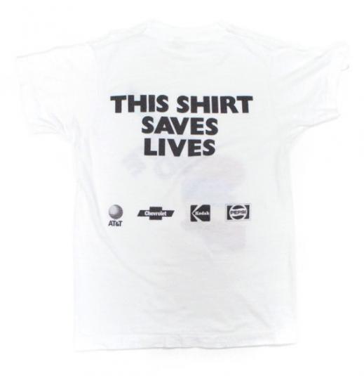 Vintage 80s Live Aid Concert 50/50 T Shirt Sz S