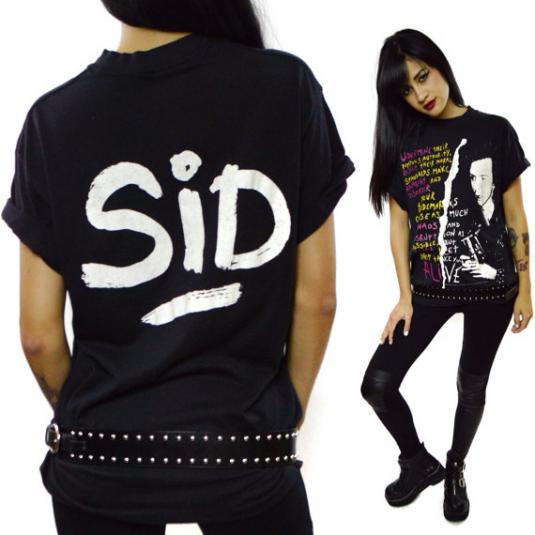 Vintage 80s Sid Vicious Punk 50/50 T Shirt Sz L