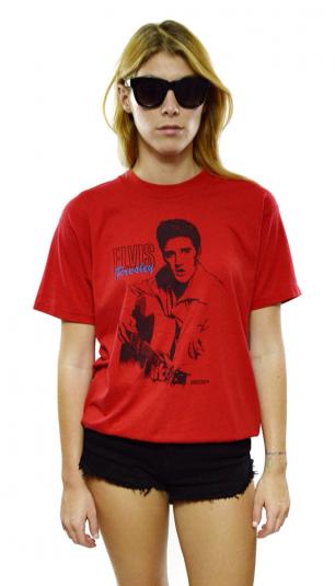 Vintage 80s Elvis Presley The King 50/50 T Shirt Sz L