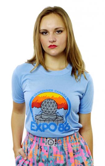 Vintage 80’s Vancouver Canada Expo 86 Souvenir T Shirt Sz S
