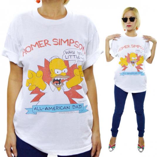 vintage t-shirt tee size Medium 1990's vintage Homer Simpson why you little