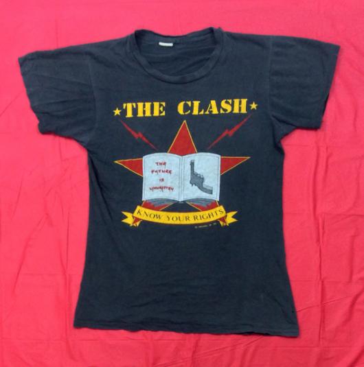 Vintage 80s Combat Rock Know Your Rights Punk Rock T Shirt