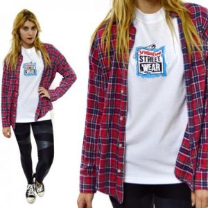 Vintage 80's VISION Street Wear Skater Safety Pin T Shirt