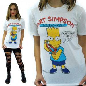 Vintage 80s SIMPSONS BART SIMPSON Underachiever T Shirt