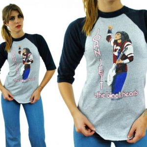 Vintage 80s JOAN JETT Rock & Roll Raglan Jersey T Shirt