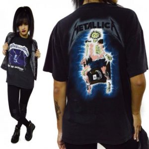 Vintage 80s Metallica Ride The Lightning T Shirt Sz L