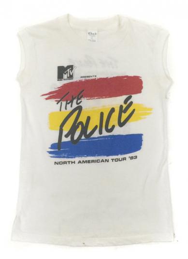 Vintage 80s The Police North American Tour Tank T Shirt Sz S