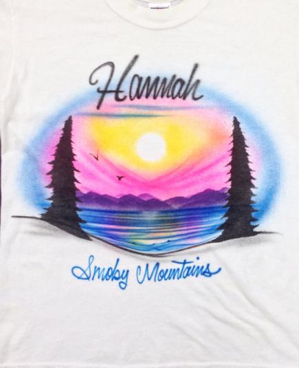 Vintage 80s Hannah Smoky Mountain Airbrushed T Shirt