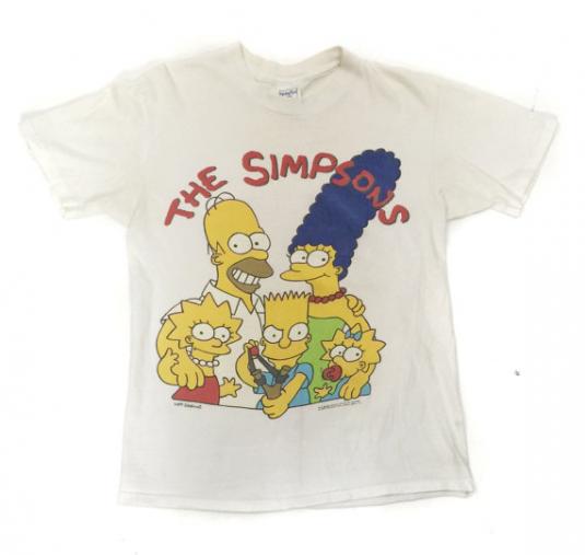 Vintage 80s The Simpsons Family Matt Groening T Shirt Sz M | Defunkd