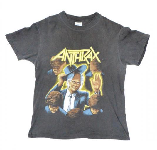 Vintage 80s Anthrax Among The Living World Tour T Shirt