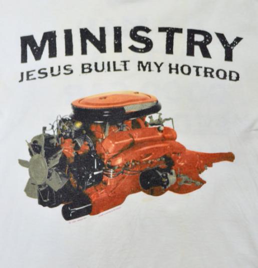 Vintage 90s Ministry Jesus Built My Hotrod Psalm 69 T Shirt