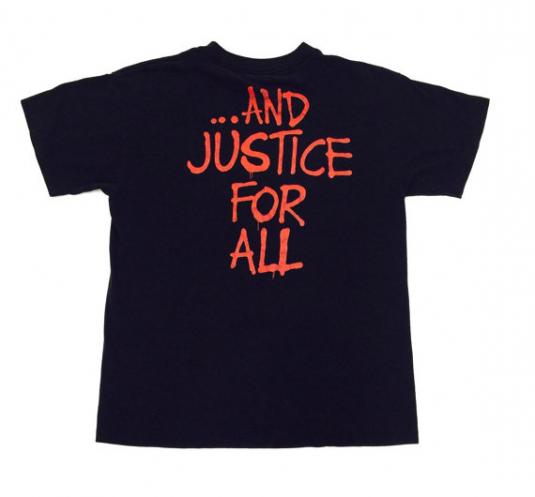 Vintage 80s Metallica …And Justice For All T Shirt Sz L