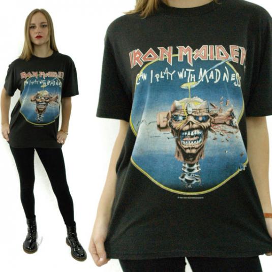 Retro Iron Maiden Can I Play With Madness T-shirt Size.L