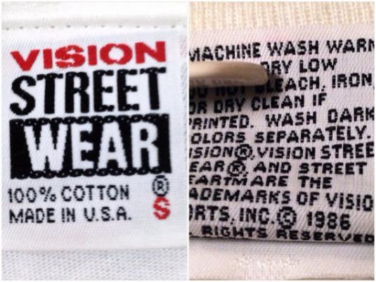 Vintage 80’s VISION Street Wear Skater Safety Pin T Shirt