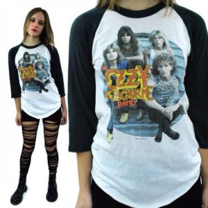 Vintage 80s OZZY OSBOURNE BAND 1982 Tour 50/50 T Shirt Sz M