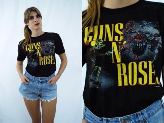 Vintage 80s GUNS N’ ROSES Was Here Banned T Shirt