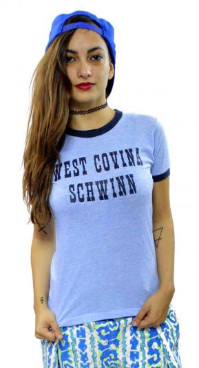 Vintage 80s West Covina Schwinn Cyclist Ringer T Shirt