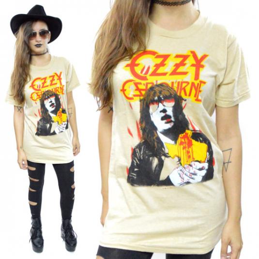 Vintage 80s Ozzy Osbourne Bites the Big One Texas T Shirt