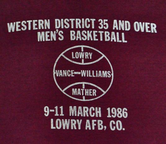 Vintage 80s Western District Basketball T Shirt Sz L