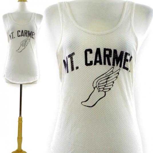 Vintage 80s Mt. Carmel Russell Athletic Tank Top T Shirt