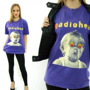 Vintage 90s RADIOHEAD Pablo Honey Tour T Shirt Sz L