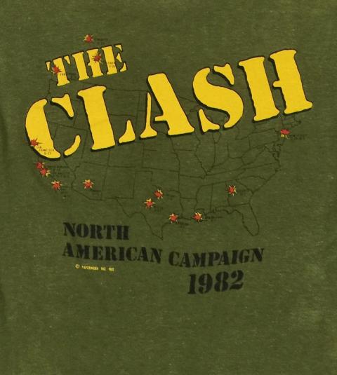 Vintage 80s The Clash North American Campaign 1982 T Shirt