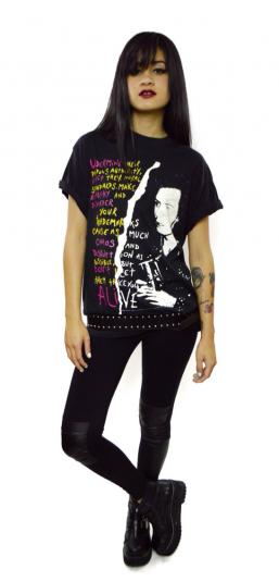 Vintage 80s Sid Vicious Punk 50/50 T Shirt Sz L