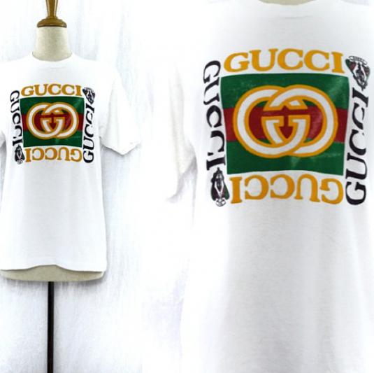 Vintage 90s Bootleg GUCCI Screen Stars Hip Hop Rap T Shirt