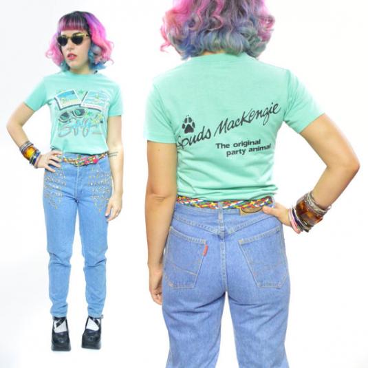 Vintage 80s Spuds Mackenzie Bud Light Surf’s Up T Shirt Sz S