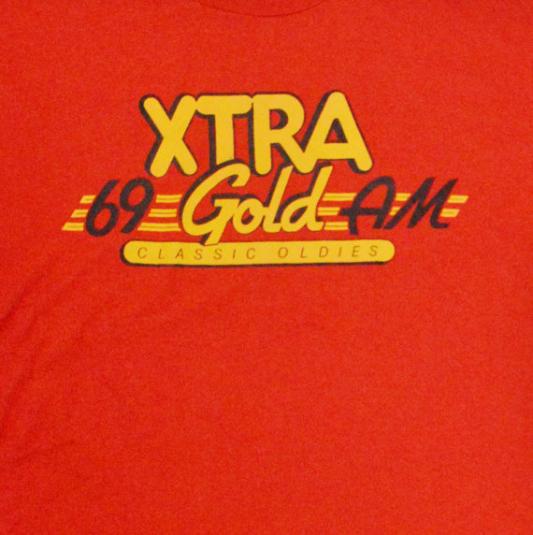 Vintage 80s XTRA 69 Gold AM Classic Oldies T Shirt Sz L