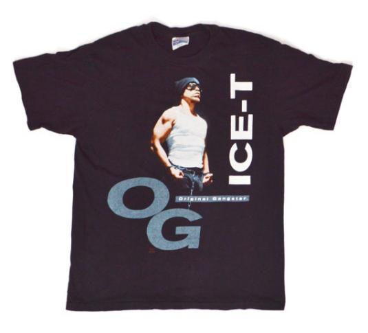Vintage 90s Ice-T OG Original Gangster Old School Rap Shirt