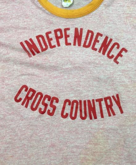 VTG 80s Independence Cross Country Russel Ringer T Shirt