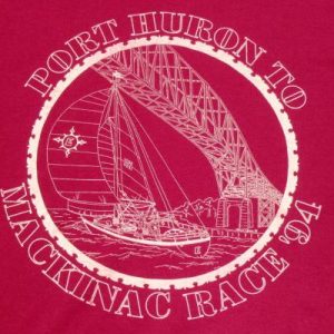 Vintage 1990s Red Port Huron Mackinac Race 1994 T-Shirt XXL