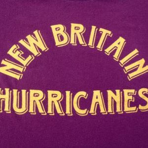 Vintage 1980s Garnet New Britain CT Hurricanes T-Shirt L