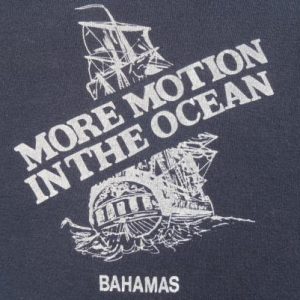 Vintage 1970s Bahamas Souvenir Navy Ringer T-Shirt