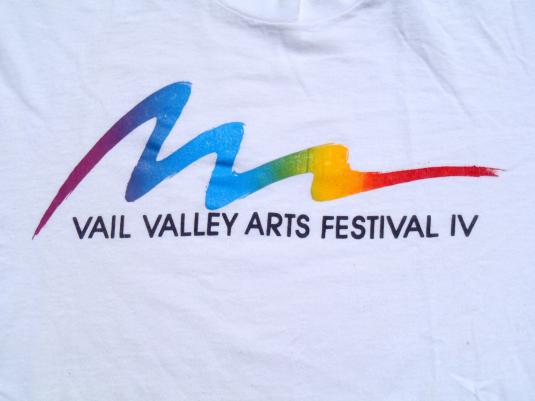 Vintage 1980s Vail Valley Arts Festival White T-Shirt L
