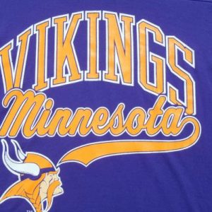 Vintage 1980s Minnesota Vikings Purple Jersey T-Shirt XL