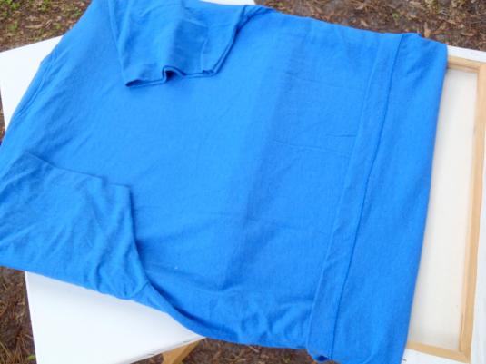 Vintage 1980s Blue Miami Beach Puffy Tourist T Shirt XL