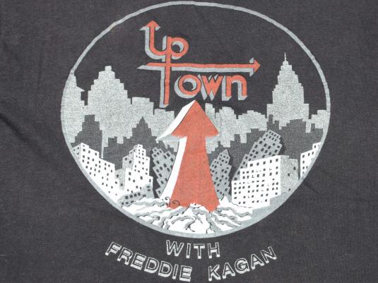 Vintage 1970s UpTown Freddie Kagan Black Band T Shirt M/L