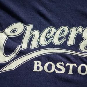 Vintage 1980s Cheers of Boston Navy T-Shirt S/M