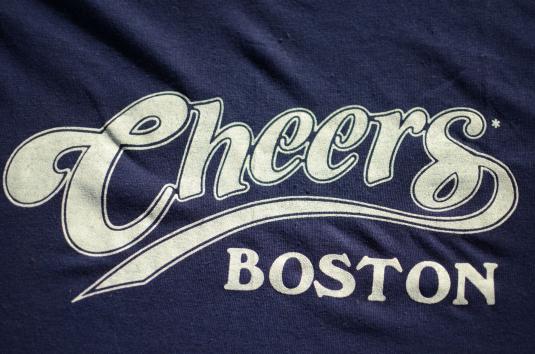 Vintage 1980s Cheers of Boston Navy T-Shirt S/M