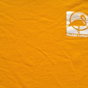 Vintage 1990s Florida Lottery Yellow T-Shirt L