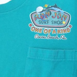 Vintage 1996 RonJon Surf Shop Eternity Aqua Cotton T-Shirt M