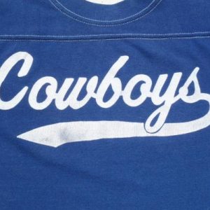 Vintage 1970s Blue Cowboys Football Jersey T-Shirt XS
