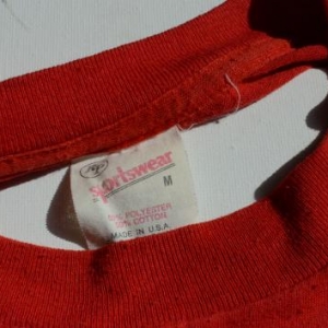 Vintage 1980s Hueys Churchville NY Red T-Shirt M