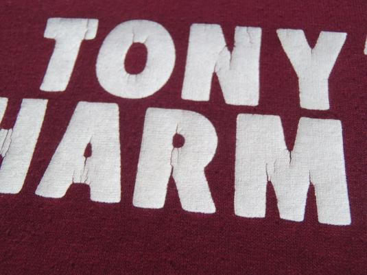 Vintage 1980s Tony’s Pharmacy Burgundy Baseball T-Shirt S