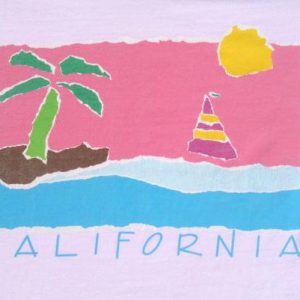 Vintage 1980s California Pink Tourist T Shirt M