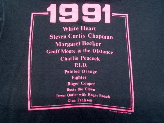 Vintage 1990s Love Fest 1991 Black Concert T-Shirt L